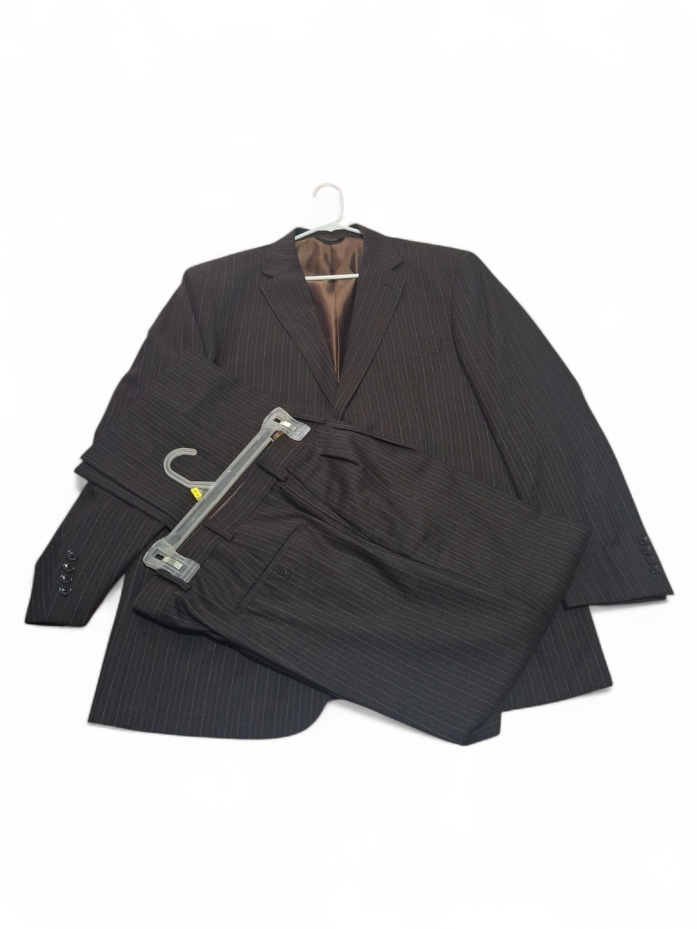Men's Classic Montefino Pinstripe Black Suit Jacket & Pants